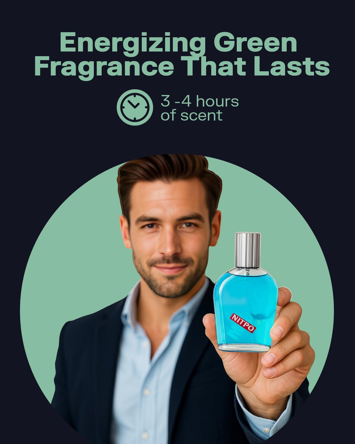 PB ParfumsBelcam Nitro Eau De Toilette Spray for Men – Affordable, Long-Lasting Woody Cologne with Fresh Apple, Mint, Pine & Sandalwood