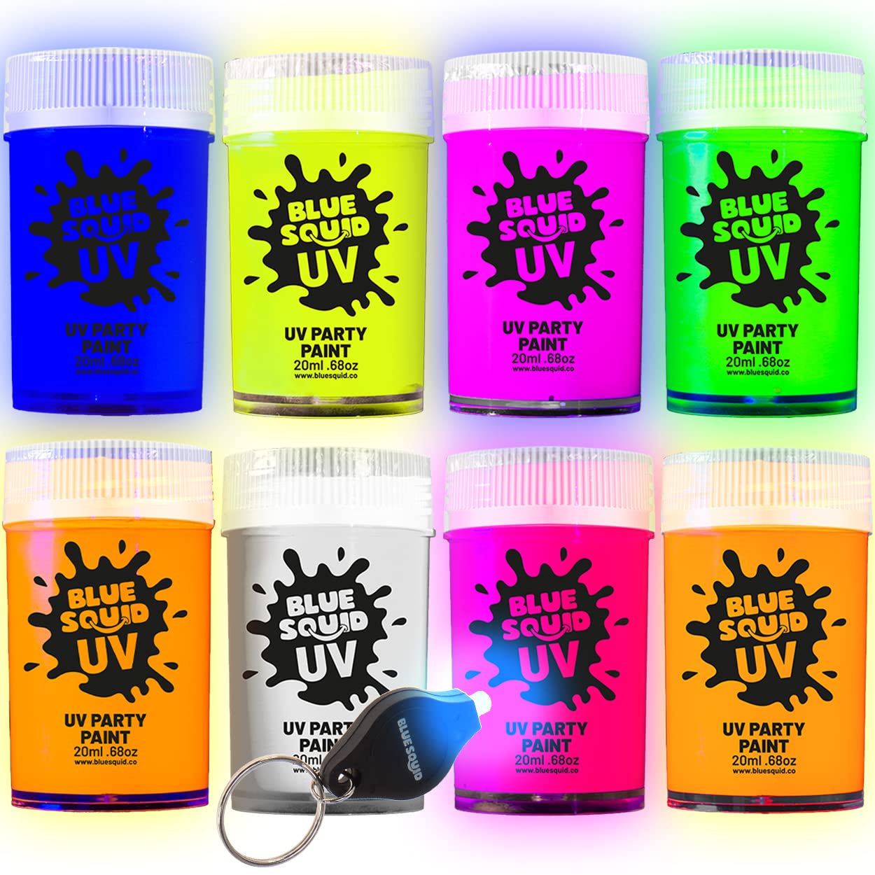 Blue Squid UV Body Paint - Glow in the Dark Body Paint, Neon Face Paint for Glow Party Accessories - Safe, Non-Toxic Black Light Glow Makeup
