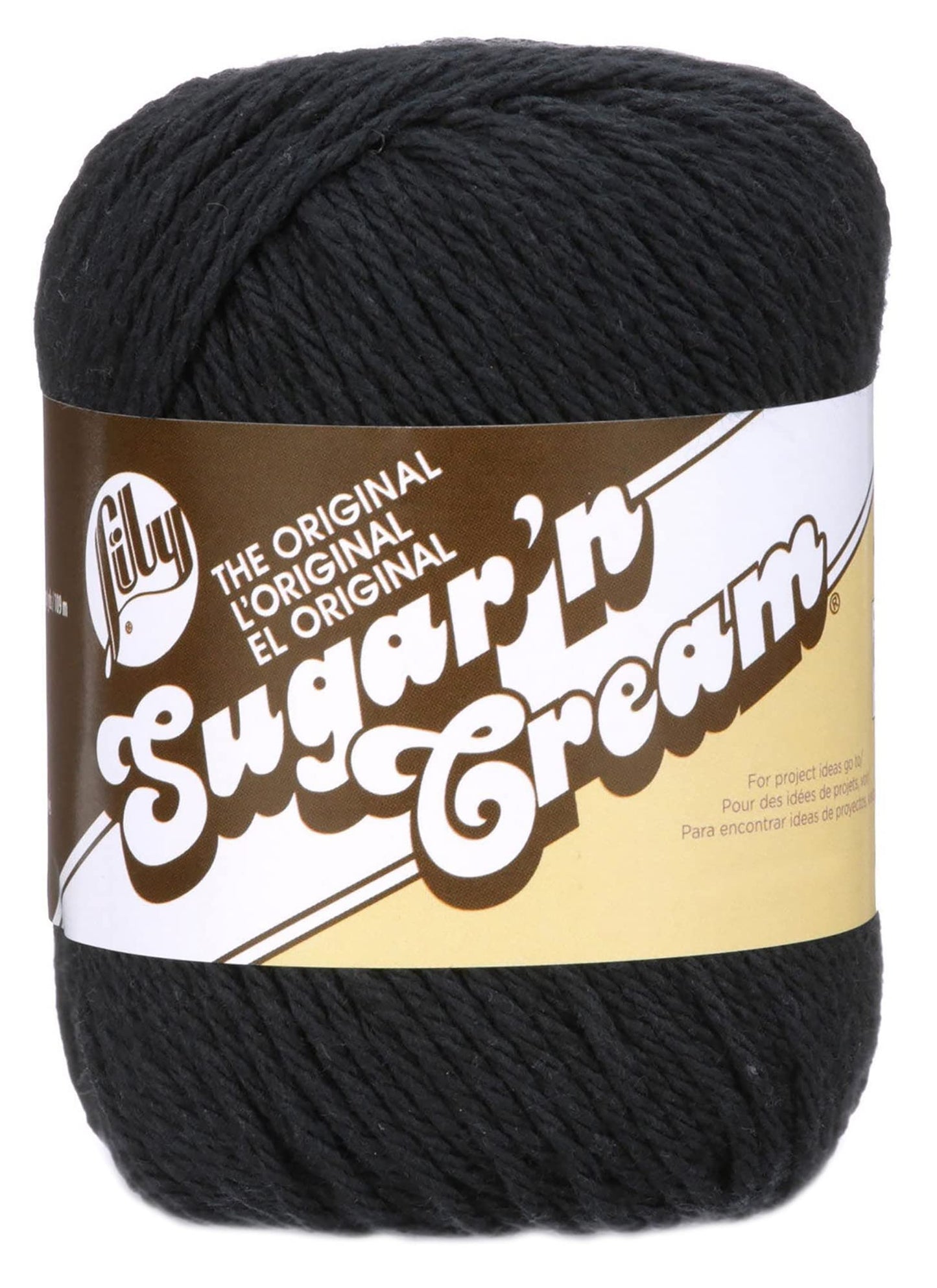 Sugar'N Cream Yarn - Solids-Black