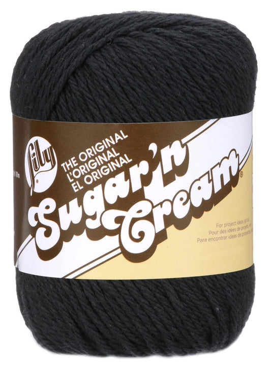 Sugar'N Cream Yarn - Solids-Black