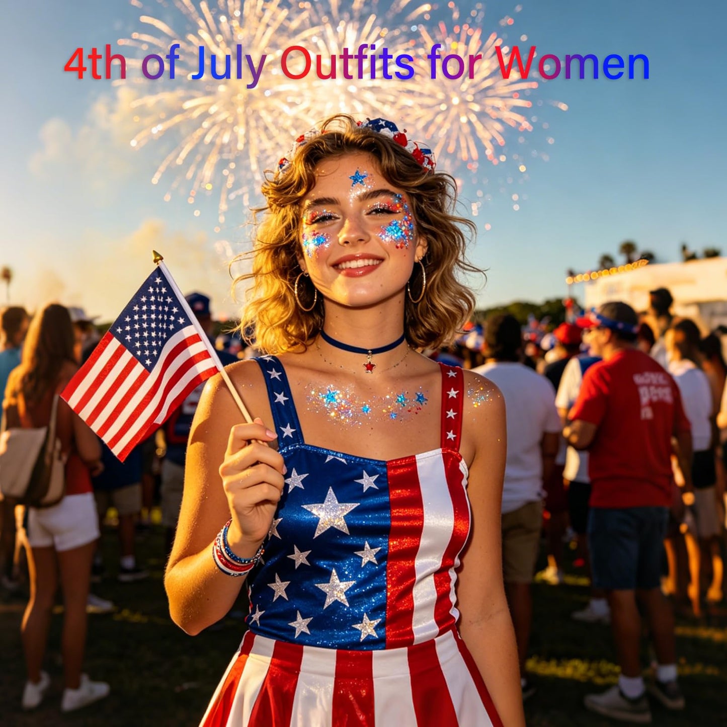 AROIC 14Pcs Face Glitter, 4th of July Outfits Accessories, Body & Hair Glitter Gel Sparkle Makeup Party Rave Outfits, Concerts Festival Face Beauty and Personal Care AROIC