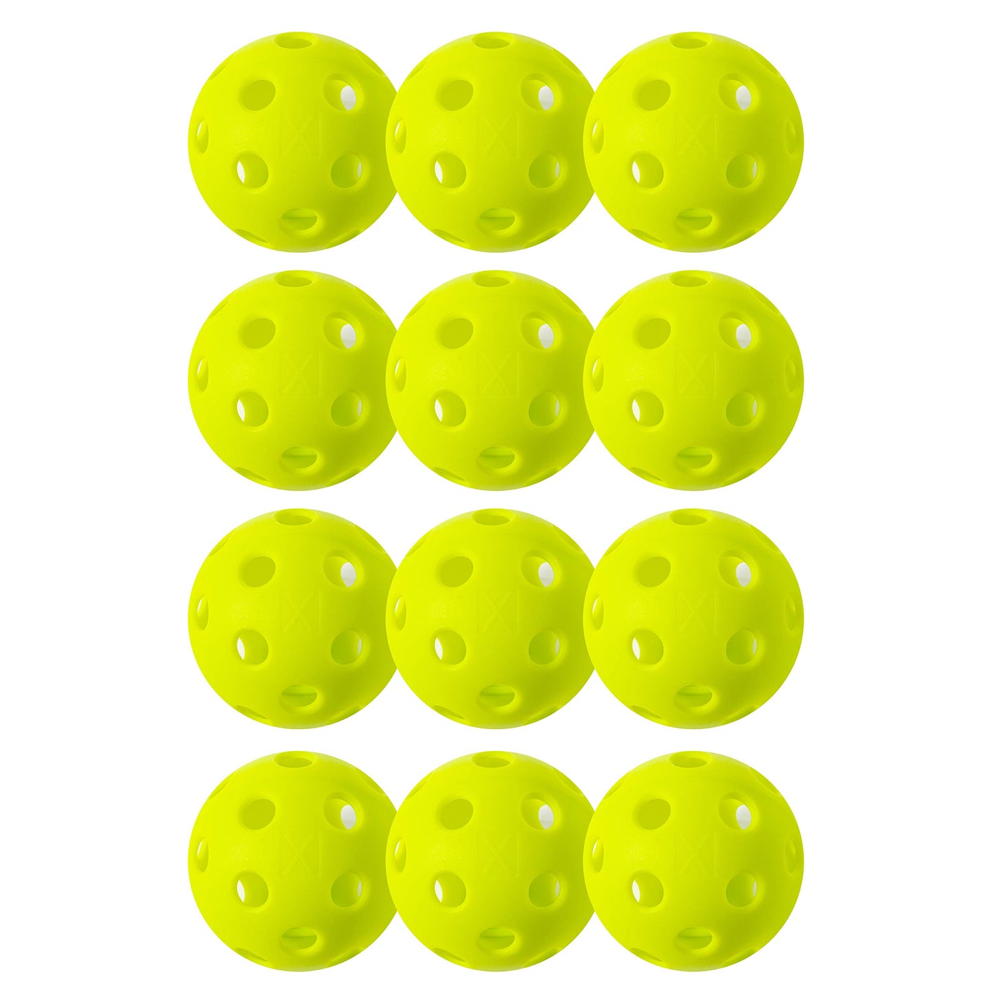 Franklin Sports X-26 Indoor Pickleballs - Indoor Court Balls - USA Pickleball (USAPA) Tournament Approved - 12 Pack Inside Balls - Lime Green