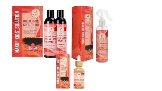 Coconut Oil Kids Curly Shampoo & Conditioner,Hair Oil, Leave in Conditioner Set- With black castor, coconut oil, rice extract - for Hair Growth