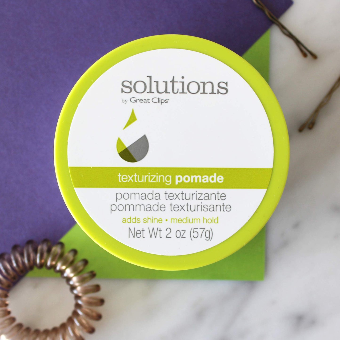 GREAT CLIPS Solutions Texturizing Pomade, 2oz |Light-to-Medium Hold Hair Styling Aid | Provides Natural Shine