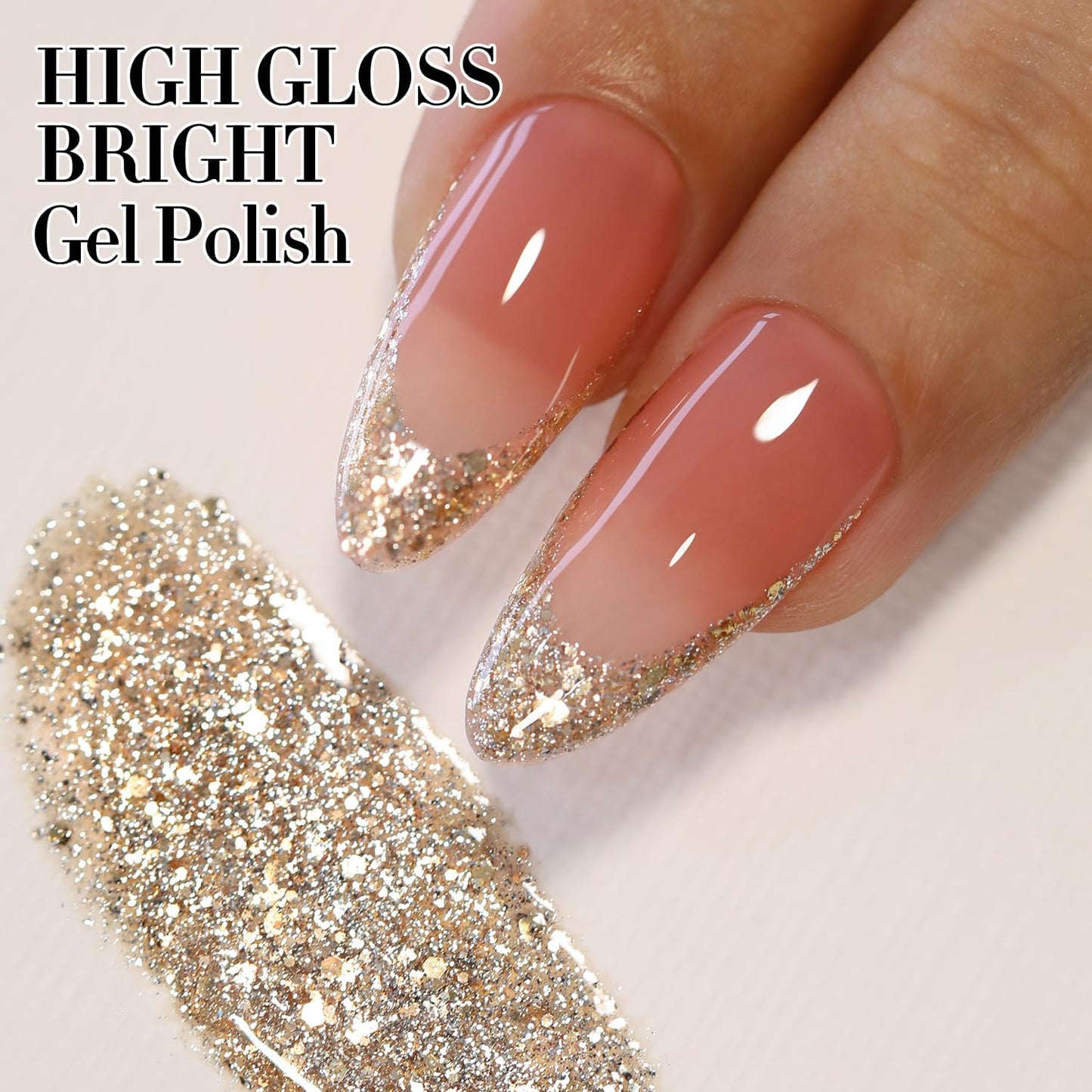 Double Rhythm 15ML Glitter Gel Polish Shimmer Reflective Holographic Color Magnetic for Nail Art Salon DIY at Home (B1117) Beauty and Personal Care Double Rhythm