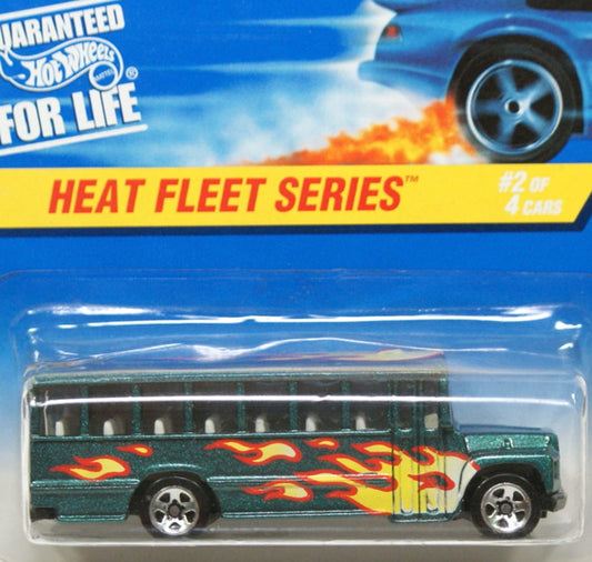 Hot Wheels School Bus 1997 Heat Fleet Series #538 7 Spoke Wheels[toy]
