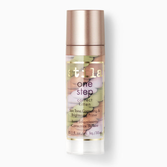 stila One Step, Color Corrector & Brightening Primer Facial Serum to Even Skin Tone, Moisturize & Hydrate, Oil-Free Makeup 1 Fl. Oz.