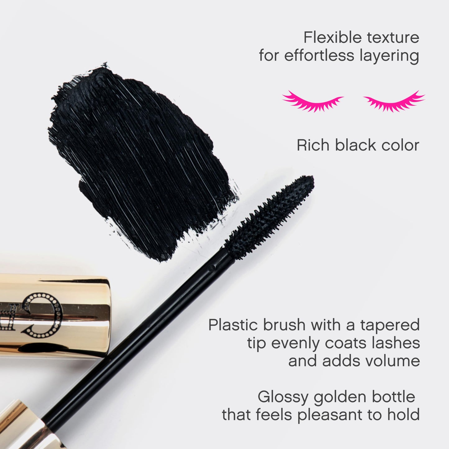 Vivienne Sabó Cabaret Premiere Black Mascara, Volume and Length, Defining, Curling, No Flaking, No Clumping, Smudge Proof, Washable, Cruelty-Free