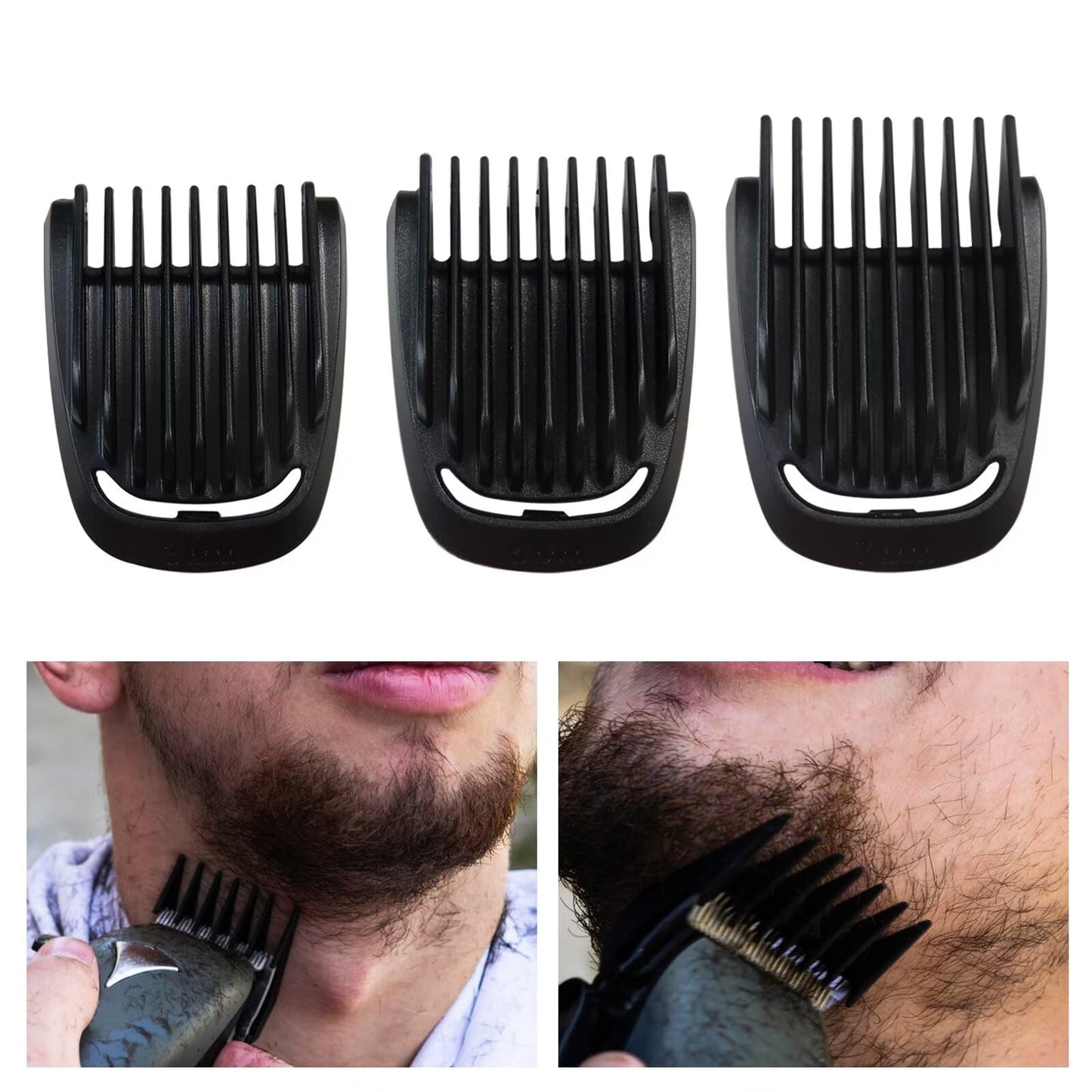 Replacement 3mm 5mm 7mm Hair Comb Compatible for Philips Norelco Blade MG3750, MG5750, MG7750, MG7770, MG7790 - Black Beauty and Personal Care USonline911