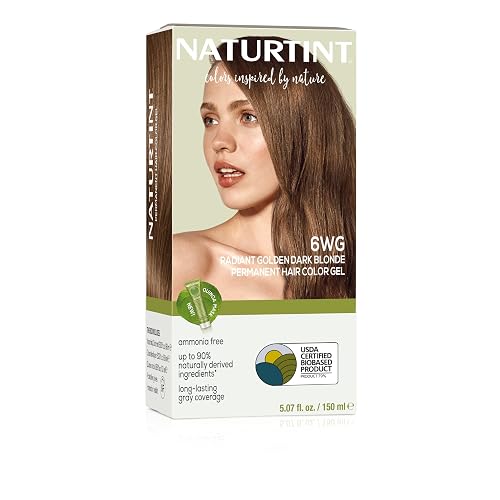 Naturtint 6WG Radiant Golden Dark Blonde Permanent Hair Color (Pack of 1), Ammonia Free, Vegan, Cruelty Free, up to 100% Gray Coverage, Long Lasting