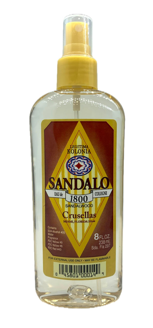Crusellas Legitima Kolonia 1800 Sandalwood (Sandalo) Cologne Pump Spray 8 Fl. Oz.