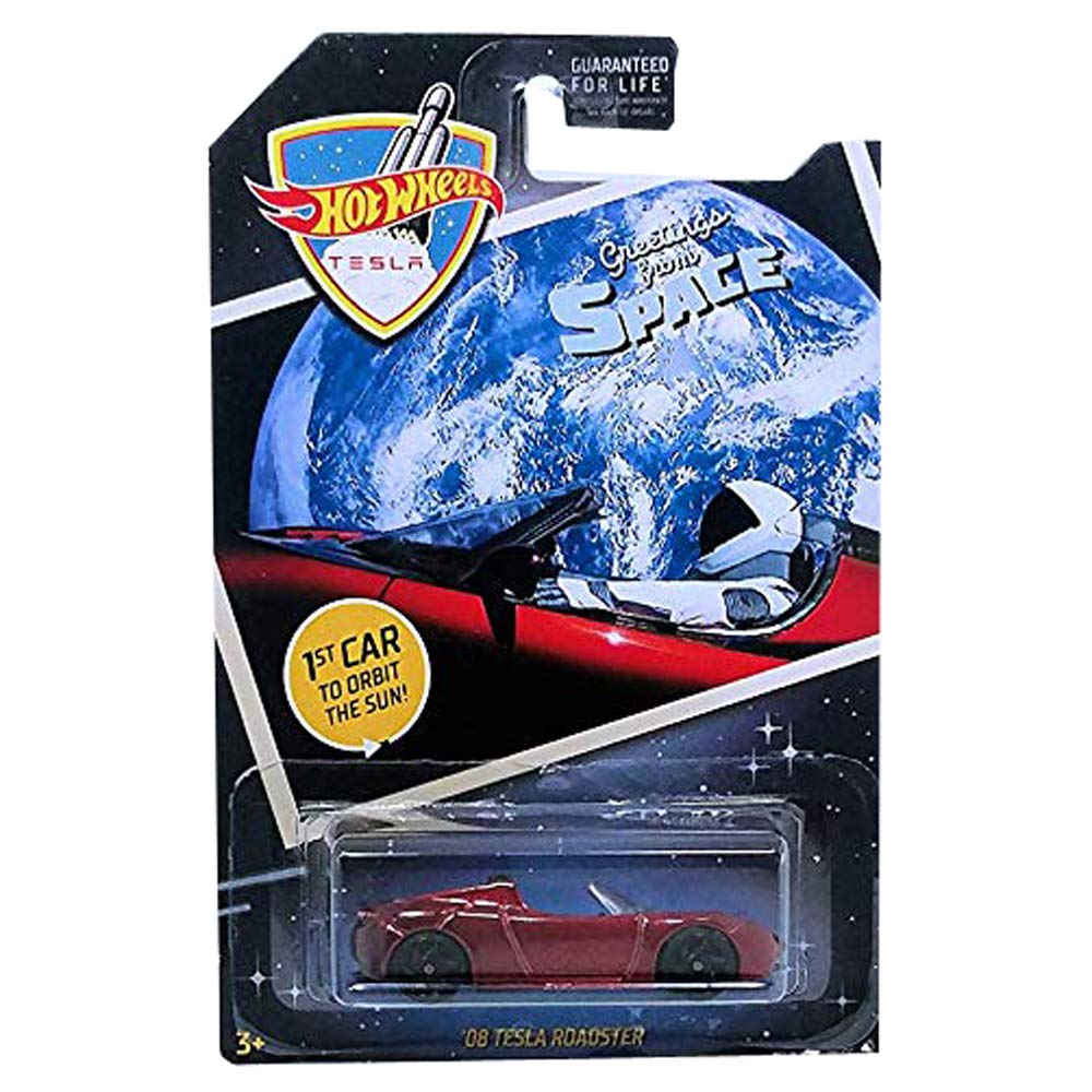 Hot Wheels 2019 Greetings From Space '08 Tesla Roadster, Maroon