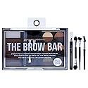 Uncommon Cosmetics The Brow Bar - All-in-One Kit with Variety of Ultra-Pigmented Shades - Eyebrow Gel, Brow Wax and 16 Brow Powders - 21 Pc Gift Set