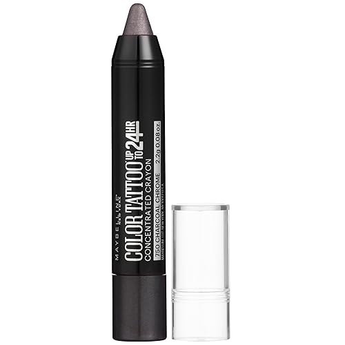 Maybelline Eyestudio ColorTattoo Concentrated Crayon,750 Charcoal Chrome, 0.08 oz.