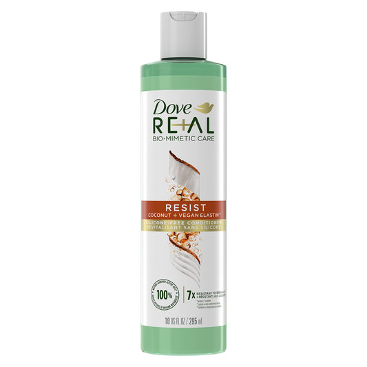 Dove RE+AL Bio-Mimetic Care Conditioner For Breakage-Prone Hair Resist Silicone-Free Conditioner With Coconut + Vegan Elastin 10oz