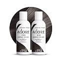 Adore Semi Permanent Hair Color (110 Darkest Brown) (2 Pack) | Vegan & Cruelty-Free Brown Hair Dye | No Ammonia, No Peroxide, No Alcohol | 4 Fl Oz