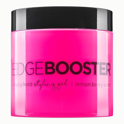 Style Factor EDGE BOOSTER® Strong Hold Styling Gel | Alcohol-Free Hair Gel with Camellia Sinensis Seed Oil for Curly, Wavy & Sleek Styles | Frizz