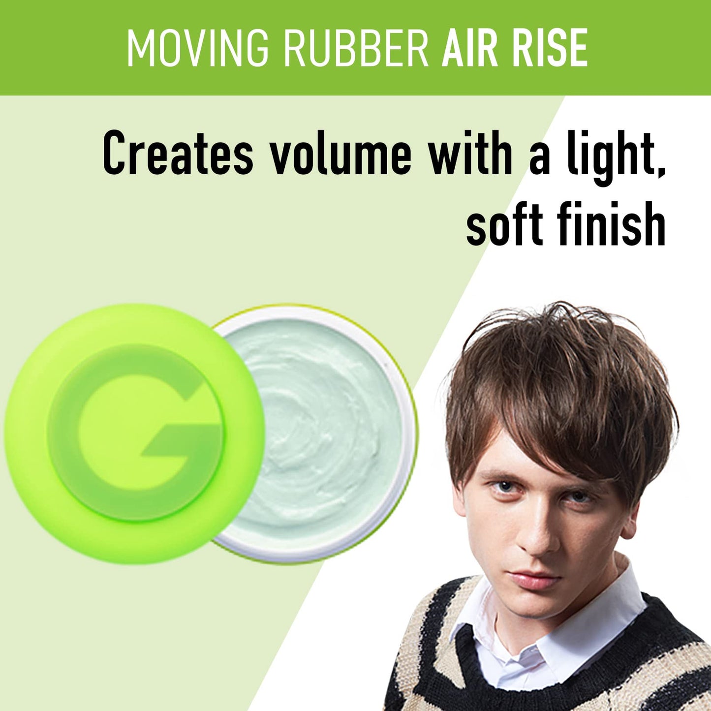 GATSBY Moving Rubber Air Rise Hair Wax - Ultimate Volume & Texture, 80g/2.8oz by mandom