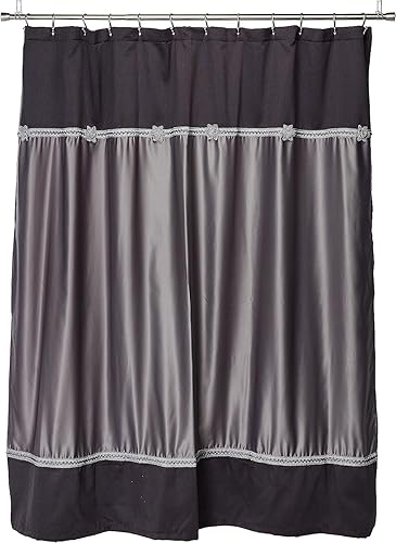 Avanti Linens - Fabric Shower Curtain, Elegant Bathroom Decor (Braided Medallion Collection, 72")