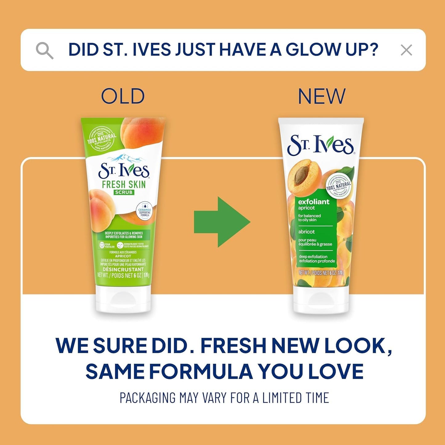 St. Ives Fresh Skin Apricot Scrub 6 oz 170g, 1 Pack