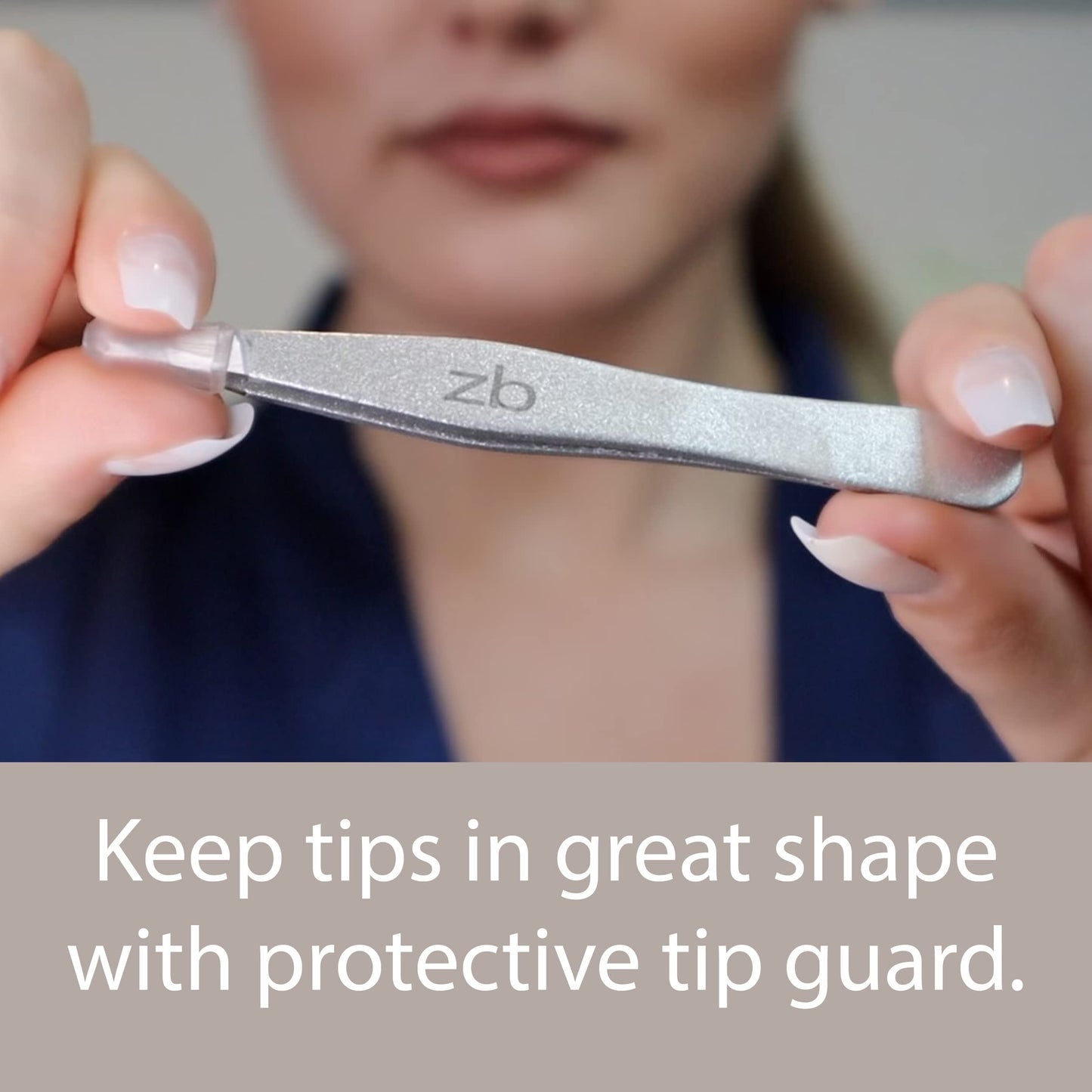 Zizzili Basics Tweezers - Surgical Grade Stainless Steel - Slant Tip for Expert Eyebrow Shaping and Facial Hair Removal - with Bonus Protective Pouch