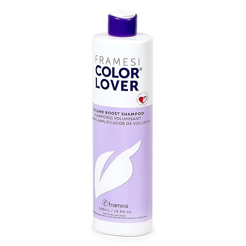 FRAMESI Color Lover Volume Boost Shampoo, 16.9 fl oz, Sulfate Free Shampoo with Quinoa and Aloe Vera, Color Treated Hair