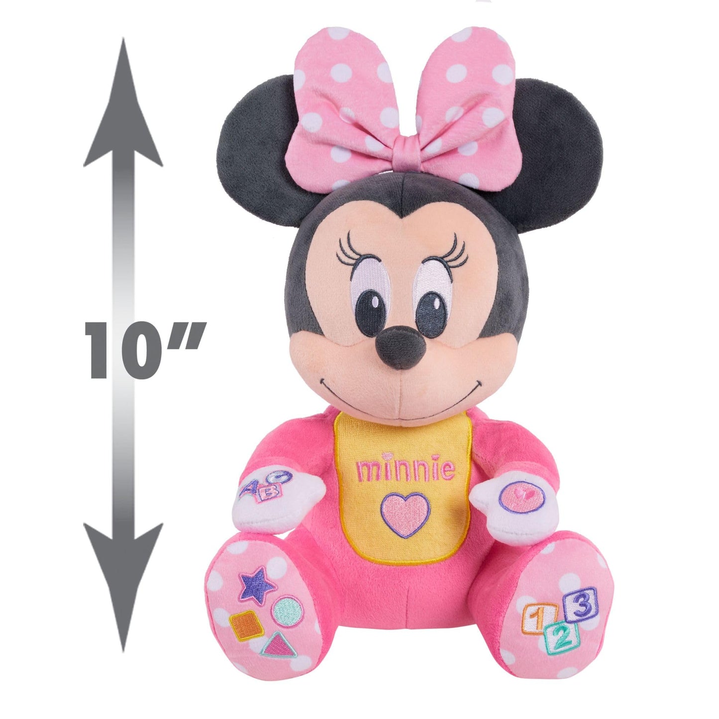 Disney Baby Musical Discovery Plush Minnie Mouse with Sounds and Phrases, Sings ABCs, 123s, and Colors Songs, Kids Toys for Ages 06 Month by Just Play