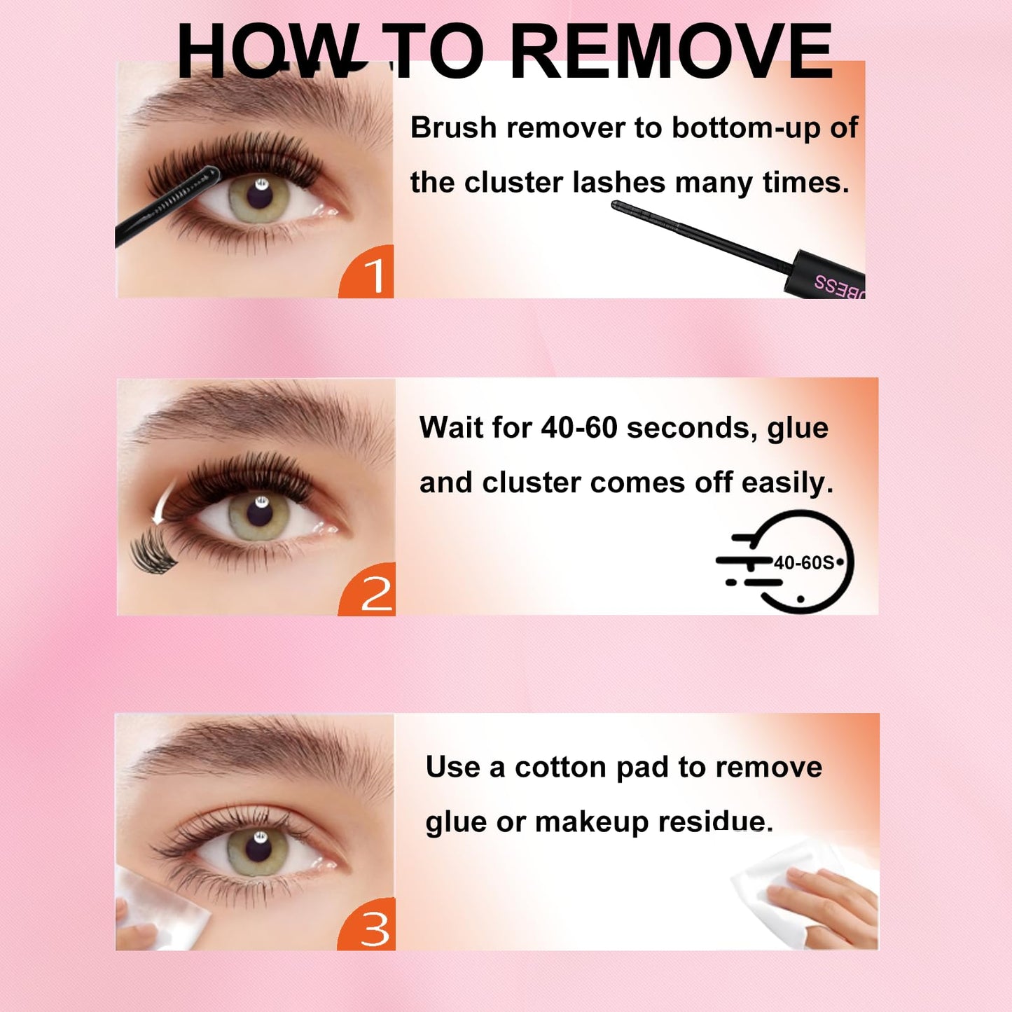 Lash Remover for Lash Extensions LAUBESS 10ml Lash Glue Remover Individual False Lash Cluster Remover DIY Lash Extension Remover Eyelash Glue Remover Beauty and Personal Care LAUBESS