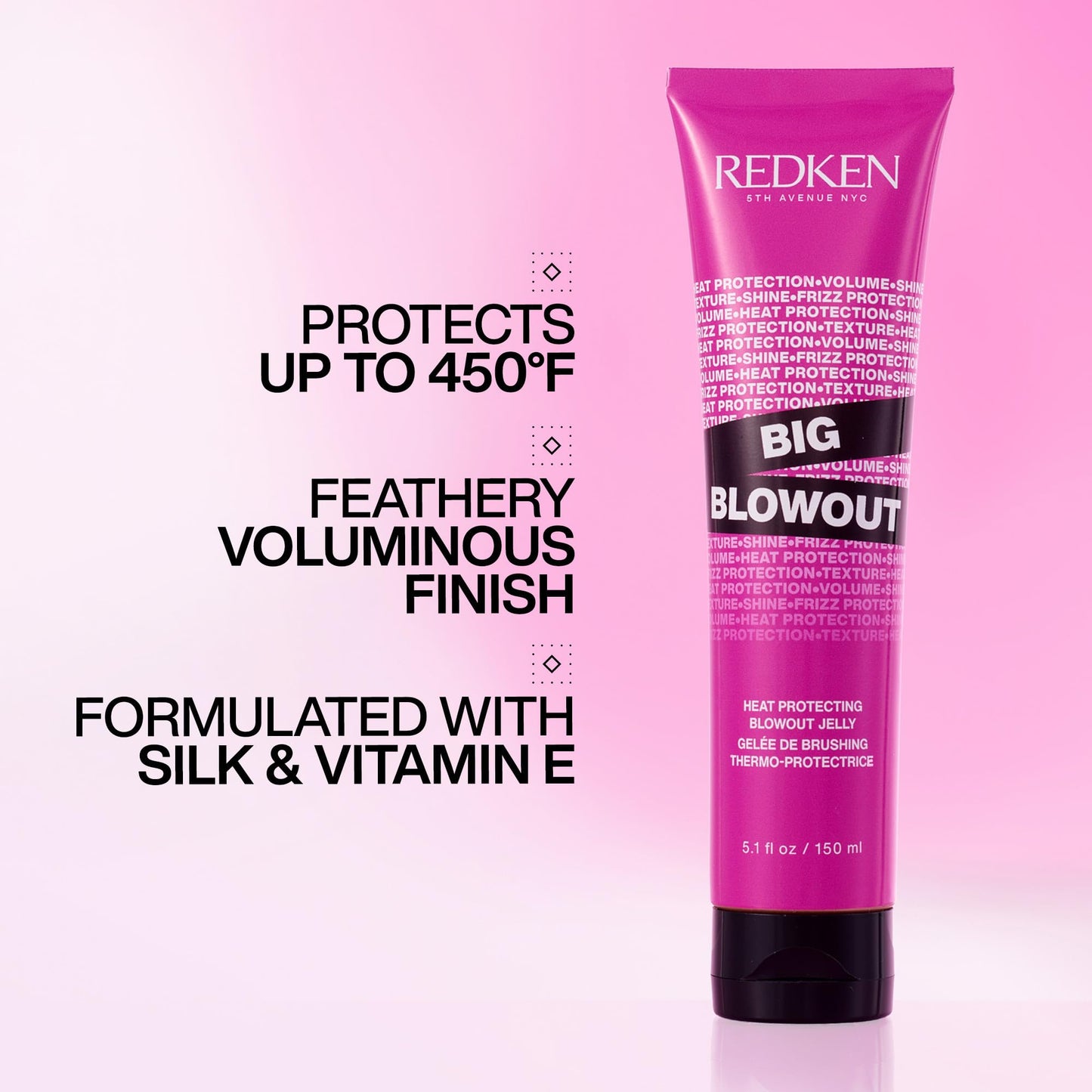 Redken Big Blowout Heat Protectant Hair Styling Gel - Provides Volume & Movement, Hair Shine & Frizz Control, Anti-Frizz Blowdry Gel Beauty and Personal Care Redken