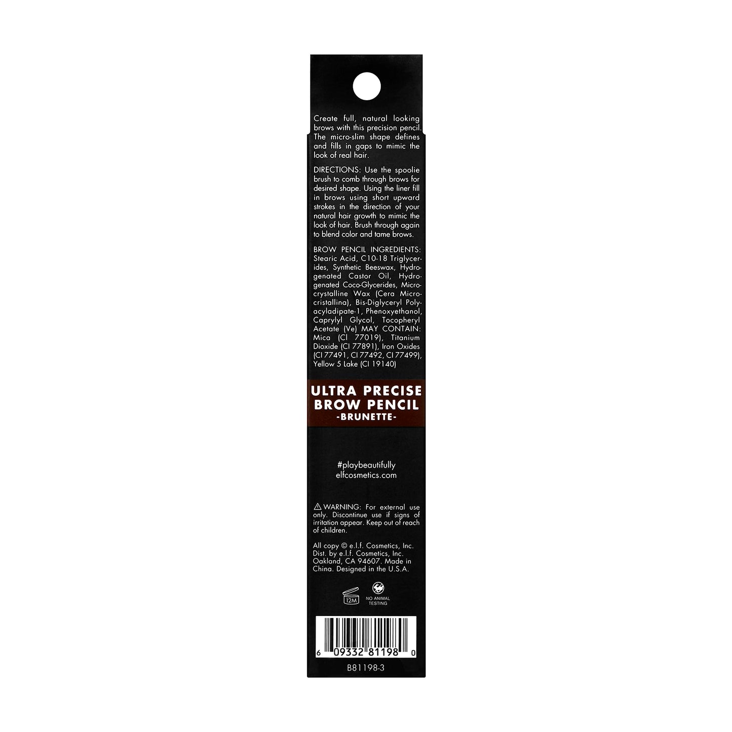 e.l.f, Ultra Precise Brow Pencil, Creamy, Micro-Slim, Precise, Defines, Creates Full, Natural-Looking Brows, Tames and Combs Brow Hair, Auburn, 0.002