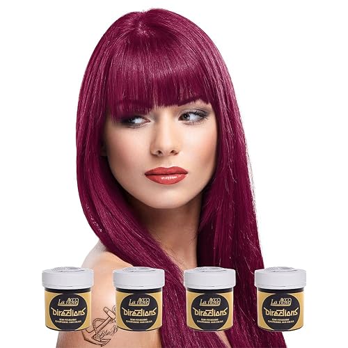 4 x La Riche Directions Semi-Permanent Hair Colour Dye Box Of Four-Rubine