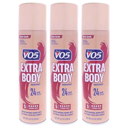 Alberto VO5 Crystal Clear Extra Body Hair Spray for Unisex - 8.5 oz Hair Spray - Pack of 3