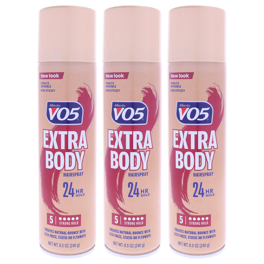 Alberto VO5 Crystal Clear Extra Body Hair Spray for Unisex - 8.5 oz Hair Spray - Pack of 3