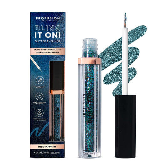 Profusion Cosmetics Bling It On! Glitter Eyeliner - Multi-Dimensional Liquid Liner with a Long-Wearing Formula Delivers a High-Impact, Multi-Use…