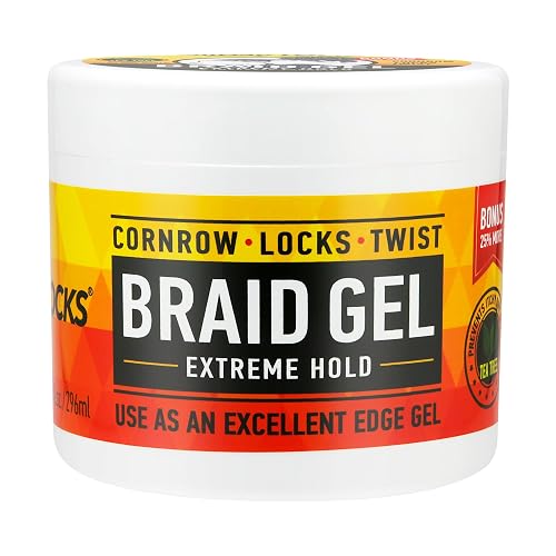 AllDay Locks Braid Gel Extreme Hold - Braiding Gel for Cornrows, Locks, & Twisting, Moisturizing Edge Control for Women and Men, Natural Formula