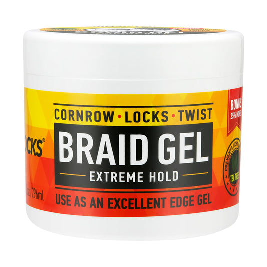 AllDay Locks Braid Gel Extreme Hold - Braiding Gel for Cornrows, Locks, & Twisting, Moisturizing Edge Control for Women and Men, Natural Formula