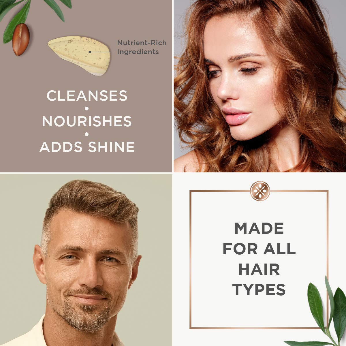 Argan Magic Shine Boosting Shampoo - Gently Cleanses and Restores Hair to Calm Frizz and Boost Shine | Made in USA, Paraben Free, Cruelty Free (1