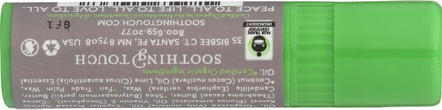 Soothing Touch Lip Balm, Organic Coconut Lime, .25 Ounce