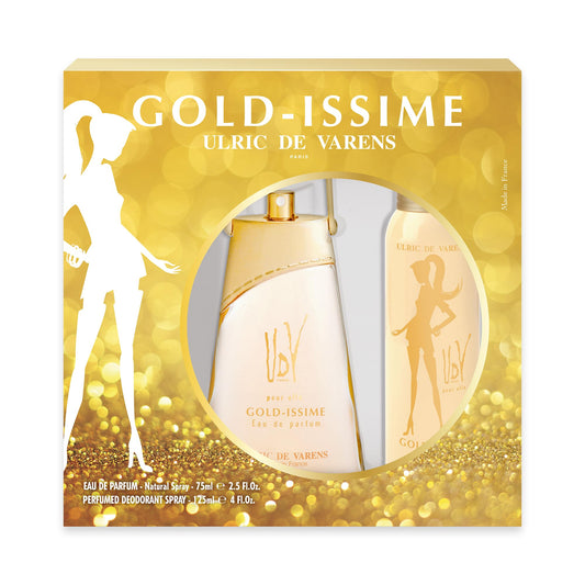 Udv Gold Issime By Ulric De Varens For Women. Set-eau De Parfum 2.5 OZ & Deodorant Spray 4 OZ Beauty & Personal Care Ulric de Varens