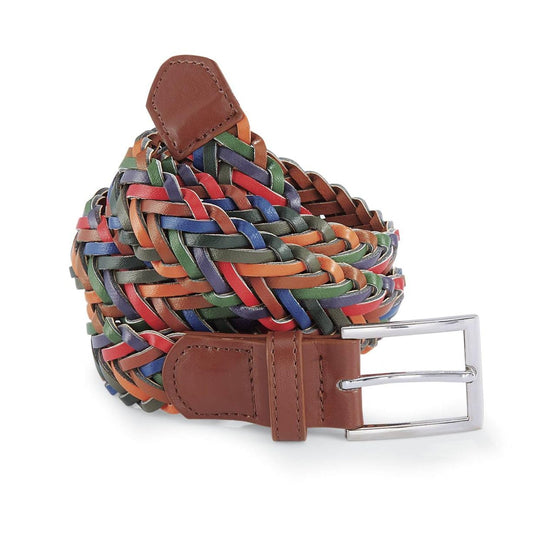 Colorful Braided Belt, Women’s Woven Vegan Leather Belt, Casual Style, Adjustable Fit