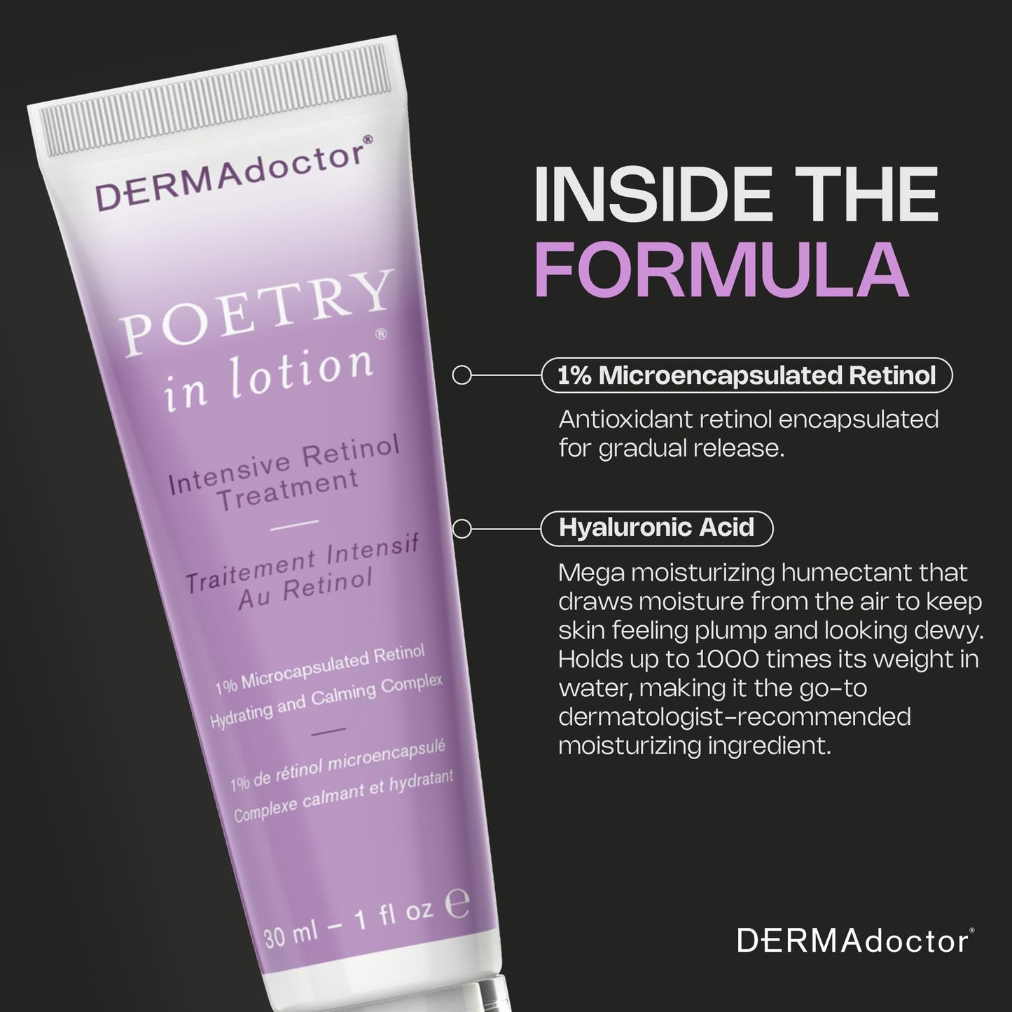 DERMAdoctor Retinol Anti Aging Wrinkle Cream for Dark Spots, Uneven Skin Tone, Discoloration, Anti Wrinkle, Hydrating, Non Irritating, Aging Cream