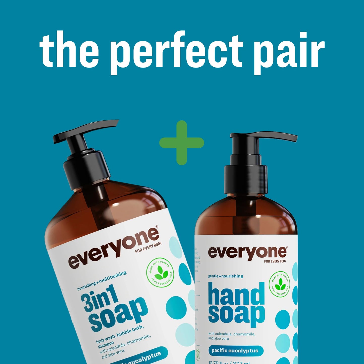Everyone Liquid Hand Soap, 12.75 Ounce (Pack of 3), Pacific Eucalyptus, made with Essential Oils for Kitchen and Bathroom Beauty and Personal Care everyone for every body