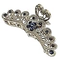 Numblartd Vintage Chic Rhinestone Large Size Fancy Hair Claw Jaw Clips Pins - Women Fashion Retro Metal Alloy Hair Catch Hair Updo Grip Hair