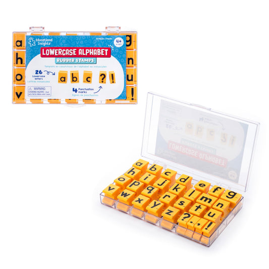 Educational Insights Lowercase Alphabet Rubber Stamps - Letter Stamps for Kids, Set of Teacher Stampers for Classroom, Must-Haves for Teachers, Fine…