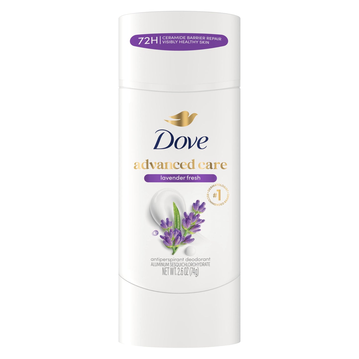 Dove Advanced Care Antiperspirant Deodorant Stick Lavender Fresh for Helping Repair Skin Barrier After Shaving, with 72-Hour Sweat & Odor Protection Beauty and Personal Care Dove