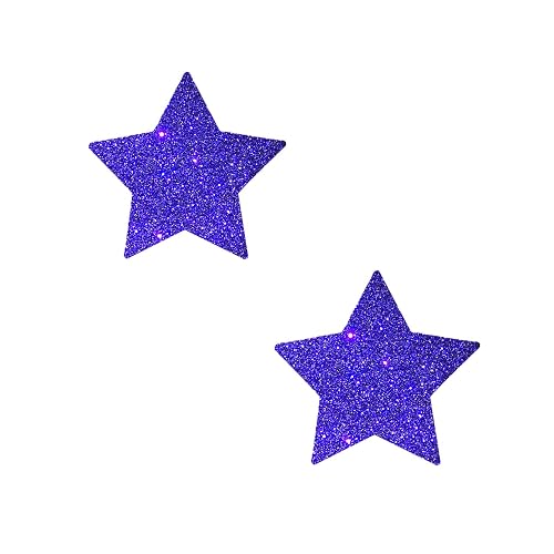 Neva Nude Purple Rain Glitter Starry Nights Bodistix - Glitter Body Stickers for Festivals, Raves, & Parties | Medical Grade Adhesive, Waterproof