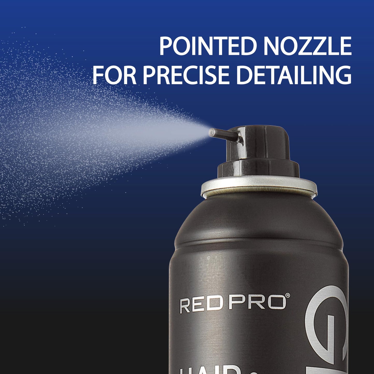 RED Pro GROOMANE Temporary Color Spray for Hair & Beard Line-Up, Barber Grade, Quick-Drying, 2X Longer-Lasting (Up to 20 Washes), Precision Nozzle, No