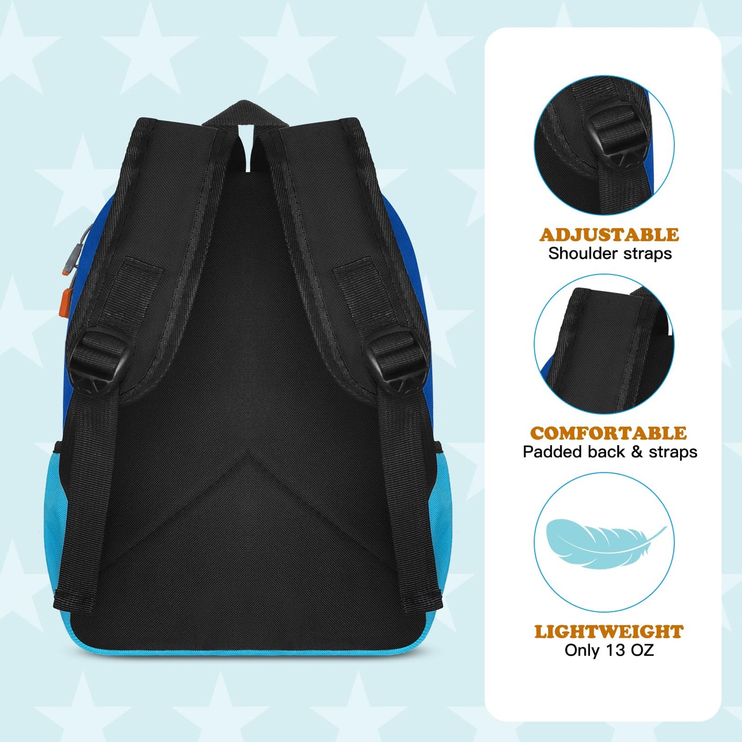 Little Kids Backpack for Girls Boys - Toddler Preschool Backpack School Bag Cute Kindergarten Backpack for Aged 3-6, Treasure Blue Sky Blue
