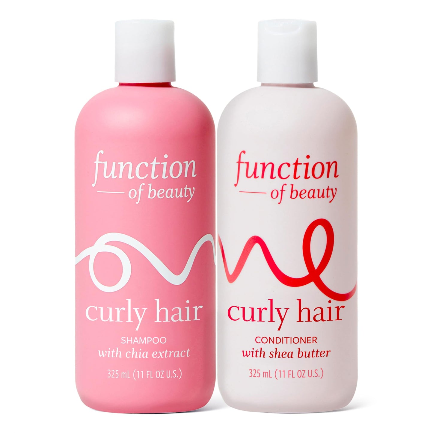 Function of Beauty Curly Hair Shampoo & Conditioner Set - Sulfate-Free Shampoo & Conditioner Duo for Natural Curls & Bounce - Curl Defining, Hydrating