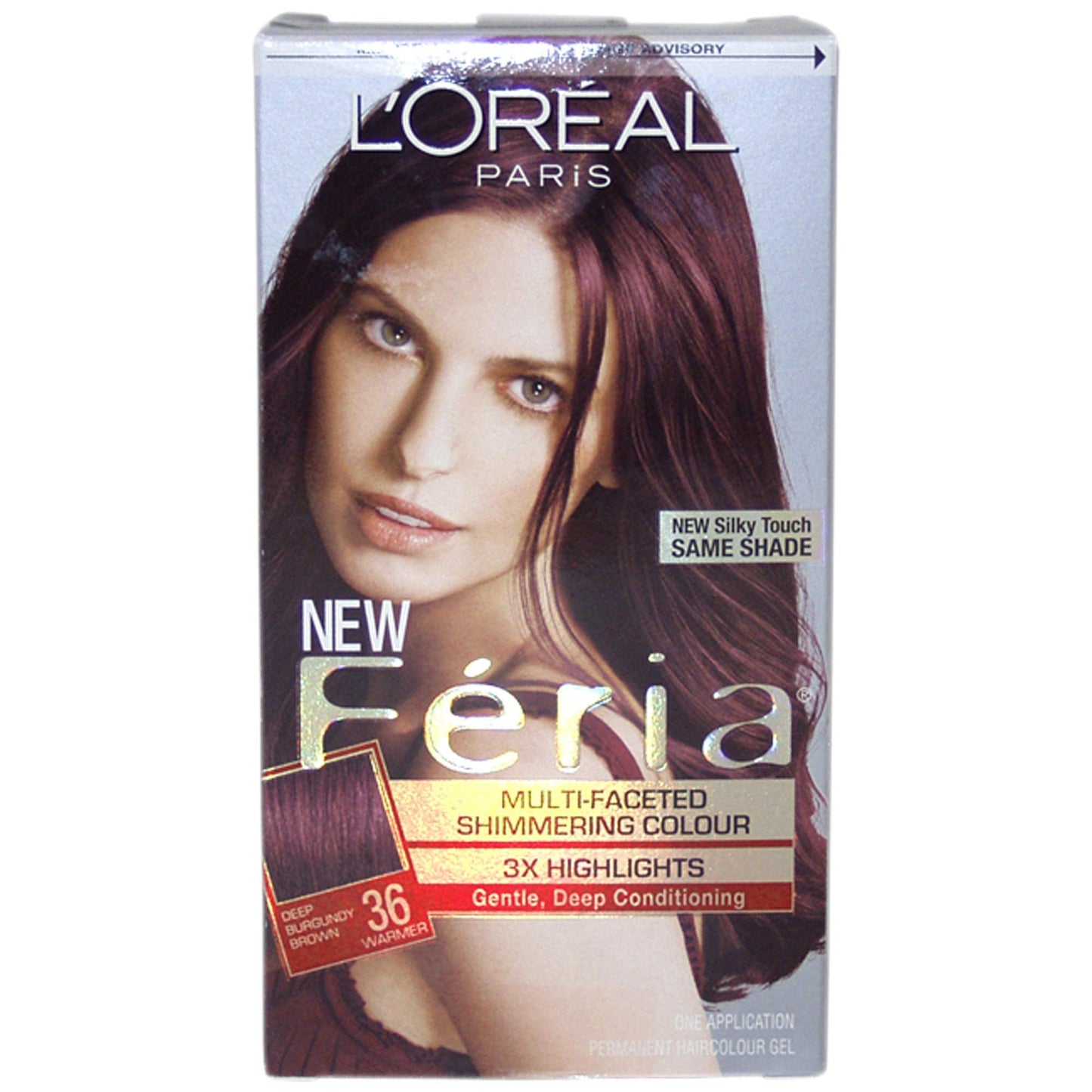 L’Oreal ParisFeria Multi-Faceted Shimmering Colour, Warmer, 36 Deep Burgundy Brown, 1 ea